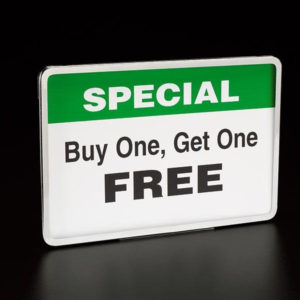 Chrome Sign Frames with Wedge Base (Set of 5)