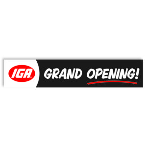 IGA Grand Opening Banner (Black)