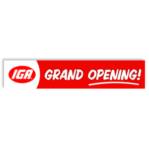 IGA Grand Opening Banner (Red)