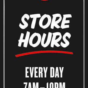Store Hours Window Sign
