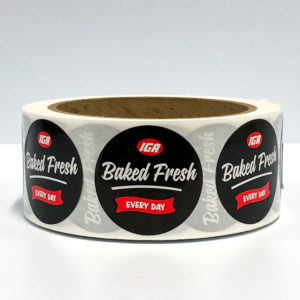 "Baked Fresh Every Day" Stickers [IGA logo version]