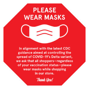 IGA, Covid Masks, Please Wear, 11x11