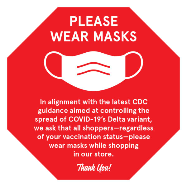 IGA, Covid Masks, Please Wear, 11x11
